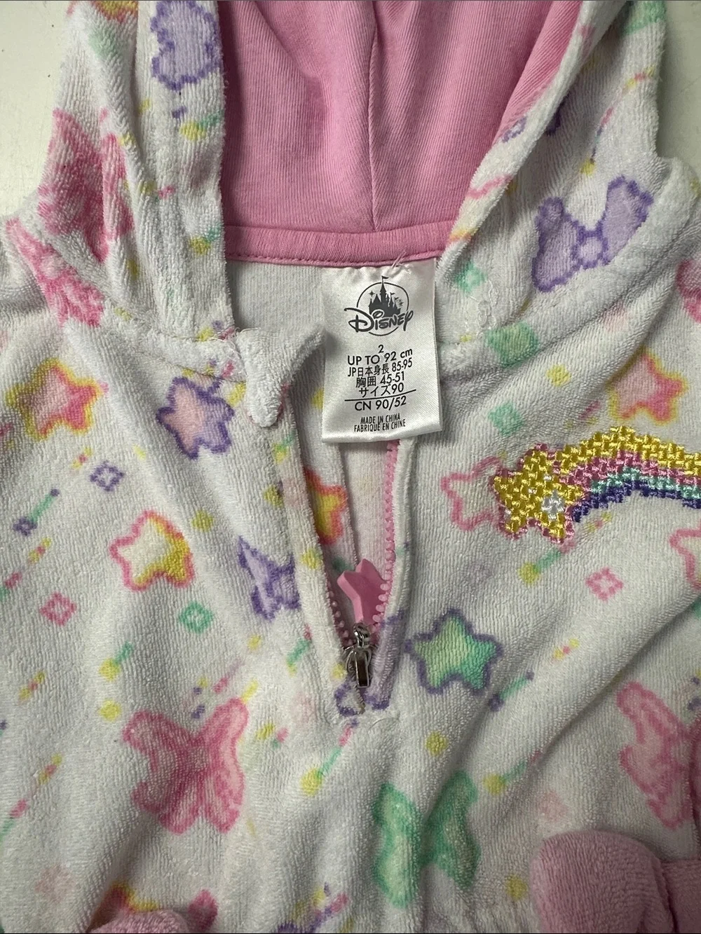 Disney Parks Cruise Line Terry Cloth Towel Minnie Mouse Bow Swim Cover up 2